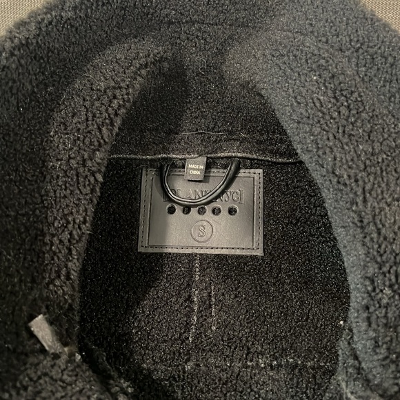 Blank NYC Faux Shearling Bonded Faux Leather Crop Jacket - Picture 6 of 7